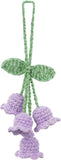 Darrahopens Auto Accessories > Auto Accessories Others > Automotive Decor Lily Flower Hand Knitted Car Mirror Suspension Accessories, Rearview Mirror Accessories Car Decoration for Men and Women（Purple）