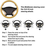 Luxury Fluffy Steering Wheel Cover for Men Women,Soft Warm Short Plush Steering Wheel Cover Black Fuzzy with Universal 14.5-15 Inch