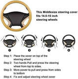 Luxury Fluffy Steering Wheel Cover for Women,Soft Warm Short Plush Steering Wheel Cover Red Fuzzy with Universal 14.5-15 Inch