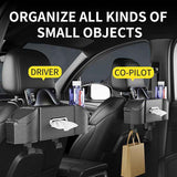 Darrahopens Auto Accessories > Auto Accessories Others > Automotive Decor Middle Black Multifunctional Car Seat Back Storage Boxand Trash Can – PVC Leather Vehicle Hanging Organizer with Tissue Box Holder, Cup Holder, Phone Stand and Dual Hooks for Tidy Daily Commuting & Road Trip In Australia - Darrahopens