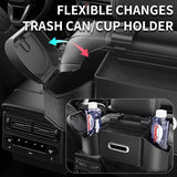 Darrahopens Auto Accessories > Auto Accessories Others > Automotive Decor Middle Black Multifunctional Car Seat Back Storage Boxand Trash Can – PVC Leather Vehicle Hanging Organizer with Tissue Box Holder, Cup Holder, Phone Stand and Dual Hooks for Tidy Daily Commuting & Road Trip In Australia - Darrahopens
