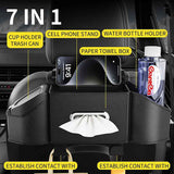 Darrahopens Auto Accessories > Auto Accessories Others > Automotive Decor Middle Black Multifunctional Car Seat Back Storage Boxand Trash Can – PVC Leather Vehicle Hanging Organizer with Tissue Box Holder, Cup Holder, Phone Stand and Dual Hooks for Tidy Daily Commuting & Road Trip In Australia - Darrahopens