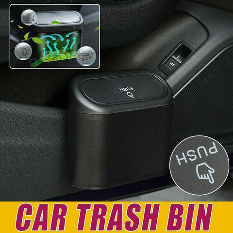 Darrahopens Auto Accessories > Auto Accessories Others > Automotive Decor Mini Car Trash Bin with Lid Multifunction Rubbish Can for Vehicle Office Desktop Use
