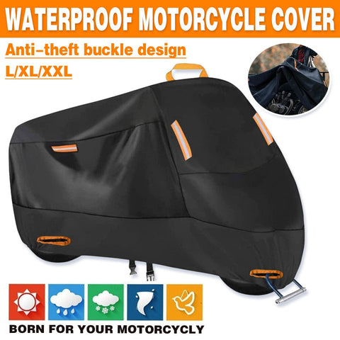Darrahopens Auto Accessories > Auto Accessories Others > Automotive Decor Motorcycle Cover Universal Waterproof Dustproof Bike Cover Outdoor Protection - L
