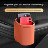 Darrahopens Auto Accessories > Auto Accessories Others > Automotive Decor Orange Universal Car Door Cup Holder - PU Leather Hanging Storage Organizer for Seat Back and Console side and Door storage compartment - Multi-Purpose Beverage Pocket with Secure Clip Design for Travel and Commute In Australia - Darrahopens