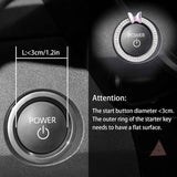 Pink Bow Car Accessories,Bow Tie Engine Start Button Ring,Bling Girly Silver Rhinestone Ring Start Stop Button Car Decor for Women,Ignition Ring Car Charm