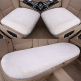 Darrahopens Auto Accessories > Auto Accessories Others > Automotive Decor Plush Car Seat Cover - Soft, Warm and Fluffy Faux Rabbit Fur Seat Covers - Front and Back Seat Protectors - Non-Slip Mat - Universal (White, 3-Pack)