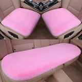 Darrahopens Auto Accessories > Auto Accessories Others > Automotive Decor Plush Car Seat Cover - Soft, Warm and Fluffy Faux Rabbit Fur Seat Covers - Front & Back Seat Protectors - Non-Slip Mat - Universal (Pink, 3-Pack)