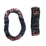 Darrahopens Auto Accessories > Auto Accessories Others > Automotive Decor PU Leather Car Steering Wheel Cover With Mahogany Pattern 38cm Anti Slip Grip