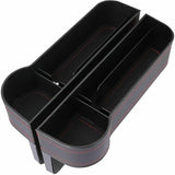 Darrahopens Auto Accessories > Auto Accessories Others > Automotive Decor PU Leather Seat Side Gap Storage Box with Phone and Bottle Holder for Car Interior - Yellow