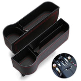 Darrahopens Auto Accessories > Auto Accessories Others > Automotive Decor PU Leather Seat Side Gap Storage Box with Phone and Bottle Holder for Car Interior - Yellow