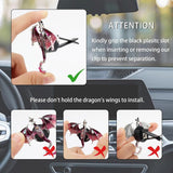 Darrahopens Auto Accessories > Auto Accessories Others > Automotive Decor Purple Dragon Car Accessory,1pcs Bling Wyvern Car Air Freshener Vent Clip,Cute Girly Refillable Air Freshener Diffuser,Dazzing Rhinestone Dashboard Decoration for Women