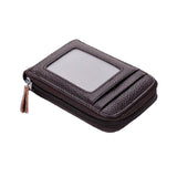 Darrahopens Auto Accessories > Auto Accessories Others > Automotive Decor Rfid Blocking Leather Wallet Anti-Theft Credit Card Holder Men Women Coin Purse - Red