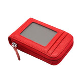 Darrahopens Auto Accessories > Auto Accessories Others > Automotive Decor Rfid Blocking Leather Wallet Anti-Theft Credit Card Holder Men Women Coin Purse - Red