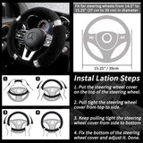 Darrahopens Auto Accessories > Auto Accessories Others > Automotive Decor Rhinestone Fluffy Steering Wheel Cover - Comfortable Non-Slip Luxury Faux Wool, Universal Fit for 14.5" to 15" Steering Wheels