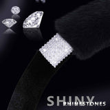 Rhinestone Fluffy Steering Wheel Cover - Comfortable Non-Slip Luxury Faux Wool, Universal Fit for 14.5" to 15" Steering Wheels