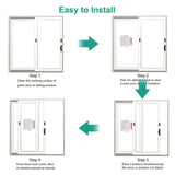 Darrahopens Auto Accessories > Auto Accessories Others > Automotive Decor Sliding Door Lock, 4 Pack Child Safety Sliding Glass Door Lock for Sliding Glass Doors, Sliding Windows, Sliding Closet, etc. Easy to Installation Provides More Security for Your Baby and Pets