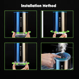 Darrahopens Auto Accessories > Auto Accessories Others > Automotive Decor Smart Car Air Freshener with Starry Lights Projector: Automatic Aroma Diffuser, 3 Modes, Rechargeable for Car & Home