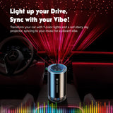Darrahopens Auto Accessories > Auto Accessories Others > Automotive Decor Smart Car Air Freshener with Starry Lights Projector: Automatic Aroma Diffuser, 3 Modes, Rechargeable for Car & Home