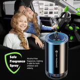 Darrahopens Auto Accessories > Auto Accessories Others > Automotive Decor Smart Car Air Freshener with Starry Lights Projector: Automatic Aroma Diffuser, 3 Modes, Rechargeable for Car & Home