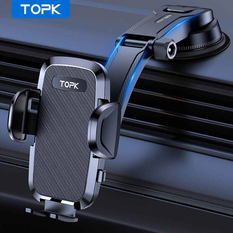Darrahopens Auto Accessories > Auto Accessories Others > Automotive Decor TOPK Car Phone Holder with Strong Suction and Adjustable Arm