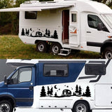 Darrahopens Auto Accessories > Auto Accessories Others > Automotive Decor Tree Forest Vinyl Body Decal Sticker for SUV RV Van Caravan Off-Road Camper Vehicle Wrapping