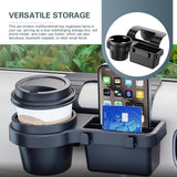 Darrahopens Auto Accessories > Auto Accessories Others > Automotive Decor Universal Car Window Organizer with Cup Holder and Phone Tray – 4-in-1 Door Side Storage Box for Drinks, Keys, and Gadgets (Black)