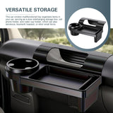 Darrahopens Auto Accessories > Auto Accessories Others > Automotive Decor Universal Car Window Organizer with Cup Holder and Phone Tray – Multi-Functional Door Side Storage Box for Drinks, Keys, and Gadgets (Black)
