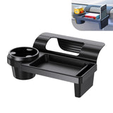 Darrahopens Auto Accessories > Auto Accessories Others > Automotive Decor Universal Car Window Organizer with Cup Holder and Phone Tray – Multi-Functional Door Side Storage Box for Drinks, Keys, and Gadgets (Black)