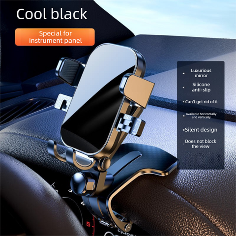 Darrahopens Auto Accessories > Auto Accessories Others > Automotive Decor Universal Dashboard Car Phone Holder 360° Rotating Clip Mount HUD Design Anti-Slip Cradle for 4-7.2 Inch Smartphones GPS Navigation