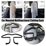 Darrahopens Auto Accessories > Auto Accessories Others > Automotive Decor Vehicle Headrest Clothes Hanger PU Leather Suit Rack for Back Seat Storage
