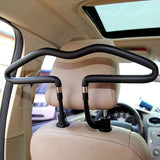 Darrahopens Auto Accessories > Auto Accessories Others > Automotive Decor Vehicle Headrest Clothes Hanger PU Leather Suit Rack for Back Seat Storage