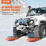 Darrahopens Auto Accessories > Auto Accessories Others > Automotive Decor VEVOR 10 TON Traction Boards with PP Material, Recovery Boards for Off-road Vehicles/Cars/Pickups/SUVs/RVs, Pair Tire Traction Mats on Snow, Sand, Mud and Loose Terrain, Storage Bag, Long, Orange