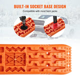 Darrahopens Auto Accessories > Auto Accessories Others > Automotive Decor VEVOR 10 TON Traction Boards with PP Material, Recovery Boards for Off-road Vehicles/Cars/Pickups/SUVs/RVs, Pair Tire Traction Mats on Snow, Sand, Mud and Loose Terrain, Storage Bag, Long, Orange
