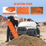 Darrahopens Auto Accessories > Auto Accessories Others > Automotive Decor VEVOR 10 TON Traction Boards with PP Material, Recovery Boards for Off-road Vehicles/Cars/Pickups/SUVs/RVs, Pair Tire Traction Mats on Snow, Sand, Mud and Loose Terrain, Storage Bag, Long, Orange