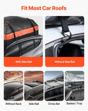 Darrahopens Auto Accessories > Auto Accessories Others > Automotive Decor VEVOR Car Rooftop Cargo Carrier Bag, 15 Cubic Feet Car Roof Cargo Carrier, 100% Waterproof Heavy Duty 840D PVC Roof Luggage Bag for All Vehicle with/without Rack- with Lock, Non-Slip Mat, 4 Door Hooks