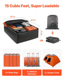 Darrahopens Auto Accessories > Auto Accessories Others > Automotive Decor VEVOR Car Rooftop Cargo Carrier Bag, 15 Cubic Feet Car Roof Cargo Carrier, 100% Waterproof Heavy Duty 840D PVC Roof Luggage Bag for All Vehicle with/without Rack- with Lock, Non-Slip Mat, 4 Door Hooks
