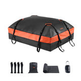 Darrahopens Auto Accessories > Auto Accessories Others > Automotive Decor VEVOR Car Rooftop Cargo Carrier Bag, 15 Cubic Feet Car Roof Cargo Carrier, 100% Waterproof Heavy Duty 840D PVC Roof Luggage Bag for All Vehicle with/without Rack- with Lock, Non-Slip Mat, 4 Door Hooks