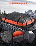 Darrahopens Auto Accessories > Auto Accessories Others > Automotive Decor VEVOR Car Rooftop Cargo Carrier Bag, 15 Cubic Feet Car Roof Cargo Carrier, 100% Waterproof Heavy Duty 840D PVC Roof Luggage Bag for All Vehicle with/without Rack- with Lock, Non-Slip Mat, 4 Door Hooks