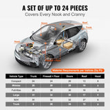 Darrahopens Auto Accessories > Auto Accessories Others > Automotive Decor VEVOR Car Sound Deadening Mat, 200 mil 2.3sq.m Car Sound Dampening Material, Butyl Automotive Sound Deadener, Noise Insulation and Vibration Dampening Material for Car