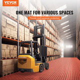 Darrahopens Auto Accessories > Auto Accessories Others > Automotive Decor VEVOR Garage Tiles Interlocking, 12 x 12 x 0.53 inch 25 Pack Garage Floor Covering Tiles, Non-Slip Double-Sided Texture Garage Flooring Tiles, for Garages, Basements, Repair Shops, Red