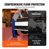 Darrahopens Auto Accessories > Auto Accessories Others > Automotive Decor VEVOR Garage Tiles Interlocking, 12 x 12 x 0.53 inch 25 Pack Garage Floor Covering Tiles, Non-Slip Double-Sided Texture Garage Flooring Tiles, for Garages, Basements, Repair Shops, Red