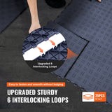 Darrahopens Auto Accessories > Auto Accessories Others > Automotive Decor VEVOR Garage Tiles Interlocking, 12 x 12 x 0.53 inch 25 Pack Garage Floor Covering Tiles, Non-Slip Double-Sided Texture Garage Flooring Tiles, for Garages, Basements, Repair Shops, Graphite Gray