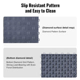 Darrahopens Auto Accessories > Auto Accessories Others > Automotive Decor VEVOR Garage Tiles Interlocking, 12 x 12 x 0.53 inch 25 Pack Garage Floor Covering Tiles, Non-Slip Double-Sided Texture Garage Flooring Tiles, for Garages, Basements, Repair Shops, Graphite Gray