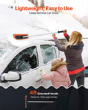 Darrahopens Auto Accessories > Auto Accessories Others > Automotive Decor VEVOR Snow Roof Rake, 1.2m Long Reach Car Roof Snow Scraper, 45cm Foam Blade for No Scratches, Non-Slip Handle, Lightweight Snows Removal Tool for Vehicle Garage Rooftop Leaves Debris Clearing
