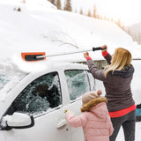 Darrahopens Auto Accessories > Auto Accessories Others > Automotive Decor VEVOR Snow Roof Rake, 1.2m Long Reach Car Roof Snow Scraper, 45cm Foam Blade for No Scratches, Non-Slip Handle, Lightweight Snows Removal Tool for Vehicle Garage Rooftop Leaves Debris Clearing