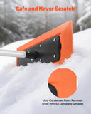 Darrahopens Auto Accessories > Auto Accessories Others > Automotive Decor VEVOR Snow Roof Rake, 1.2m Long Reach Car Roof Snow Scraper, 45cm Foam Blade for No Scratches, Non-Slip Handle, Lightweight Snows Removal Tool for Vehicle Garage Rooftop Leaves Debris Clearing