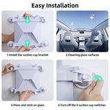 Darrahopens Auto Accessories > Auto Accessories Others > Automotive Decor White Star Mini Car Suction Mount Bracket - Universal Glass Mount for Roof, Skylight, and Vehicle Windows