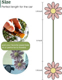 Darrahopens Auto Accessories > Auto Accessories Others > Automotive Decor Women's Crochet Daisies Car Accessories Cute Rearview Mirror Pendants Handmade Daisy Flower Gifts Crochet Lovers Car Decoration Car Interior Aesthetics (Pink)