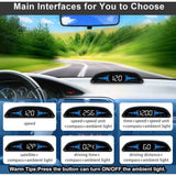 Car HUD GPS Speedometer, Universal Windshield Display with Overspeed Alarm, USB Plug and Play, 4 Inch